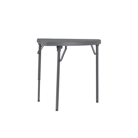 Zown Folding Table, Resin, Corner Angle Shape, Grey Color, PK2 60523SGY2E